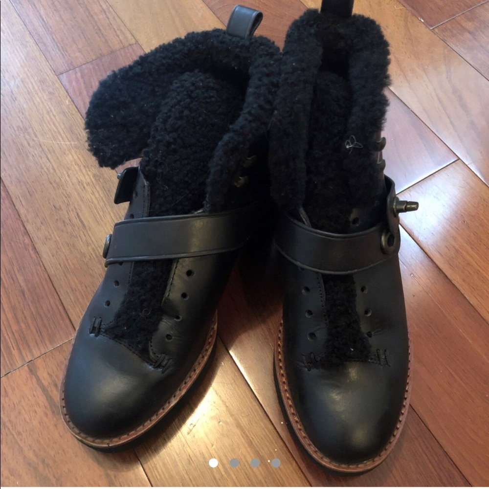 Coach shearling booties 7.5